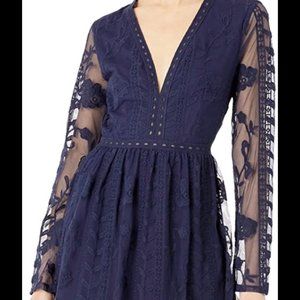 Navy mesh dress
